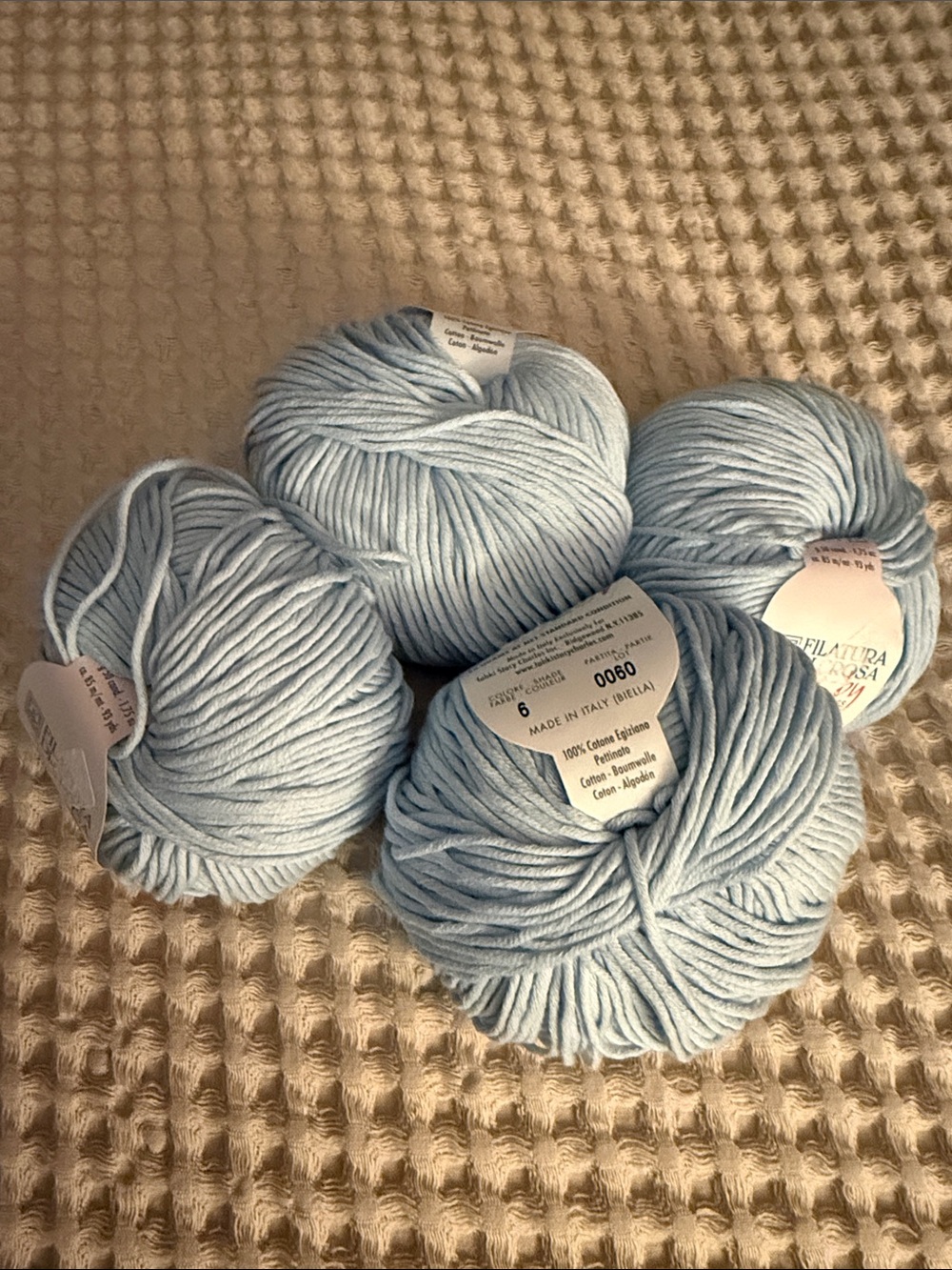 Lovely Cotton Light Blue Yarn Skeins by - Soft Craft Yarn